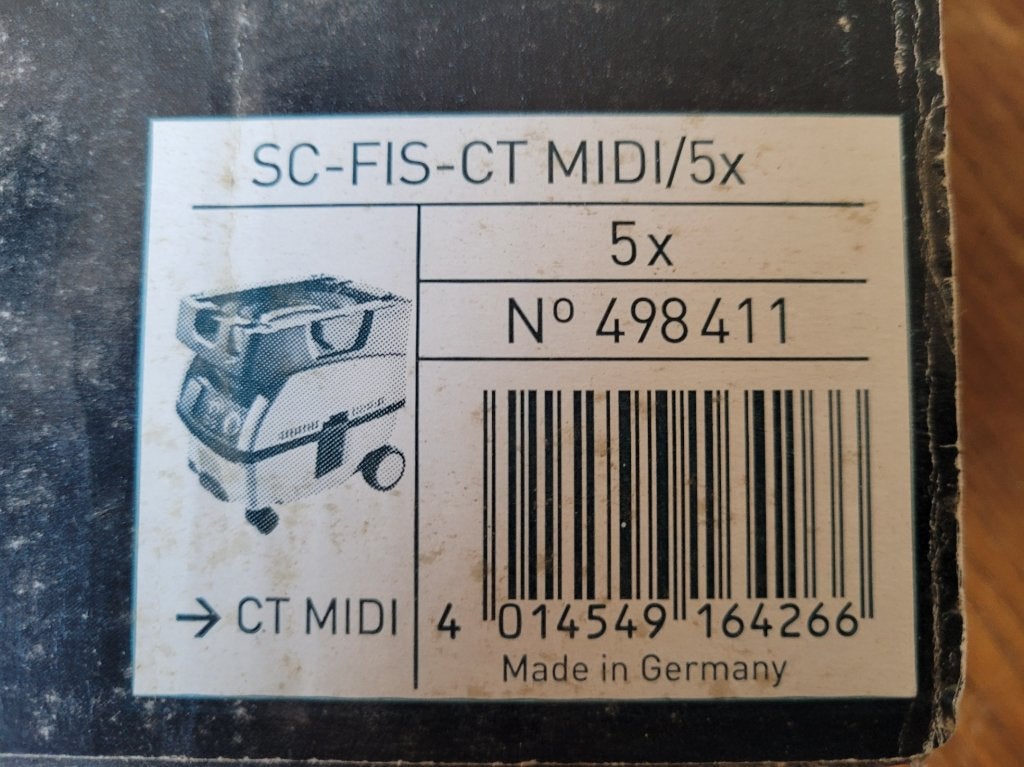 Festool stofzuigerzakken voor SC-FIS-CT MIDI 4 stuks 498411, Ophalen of Verzenden, Nieuw