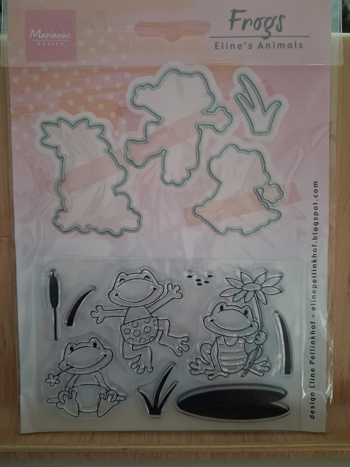 NIEUW !! Stempelset + snijmallen - Eline's Animals- Frogs, Hobby en Vrije tijd, Stempelen, Ophalen