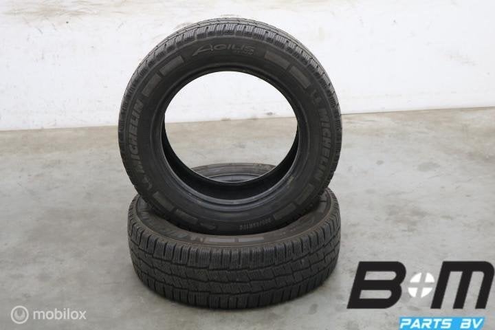 2 x 2056516 107T Michelin Agilis Alpin 6mm 205 65 16, Gebruikt, 16 inch, Band(en), Personenwagen