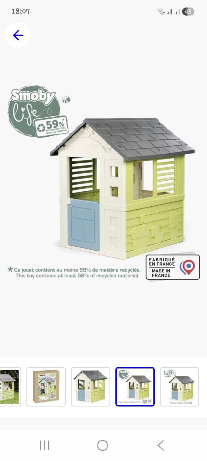 SMOBY speelhuisje, Ophalen
