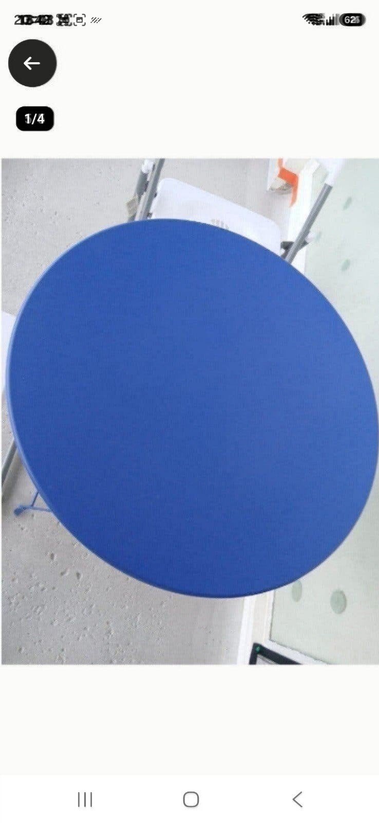 RONDE METALEN VOUWTAFEL 60 cm + 4 klapstoelen Prijs 40 EU, Sport en Fitness, Ophalen, Inklapbaar