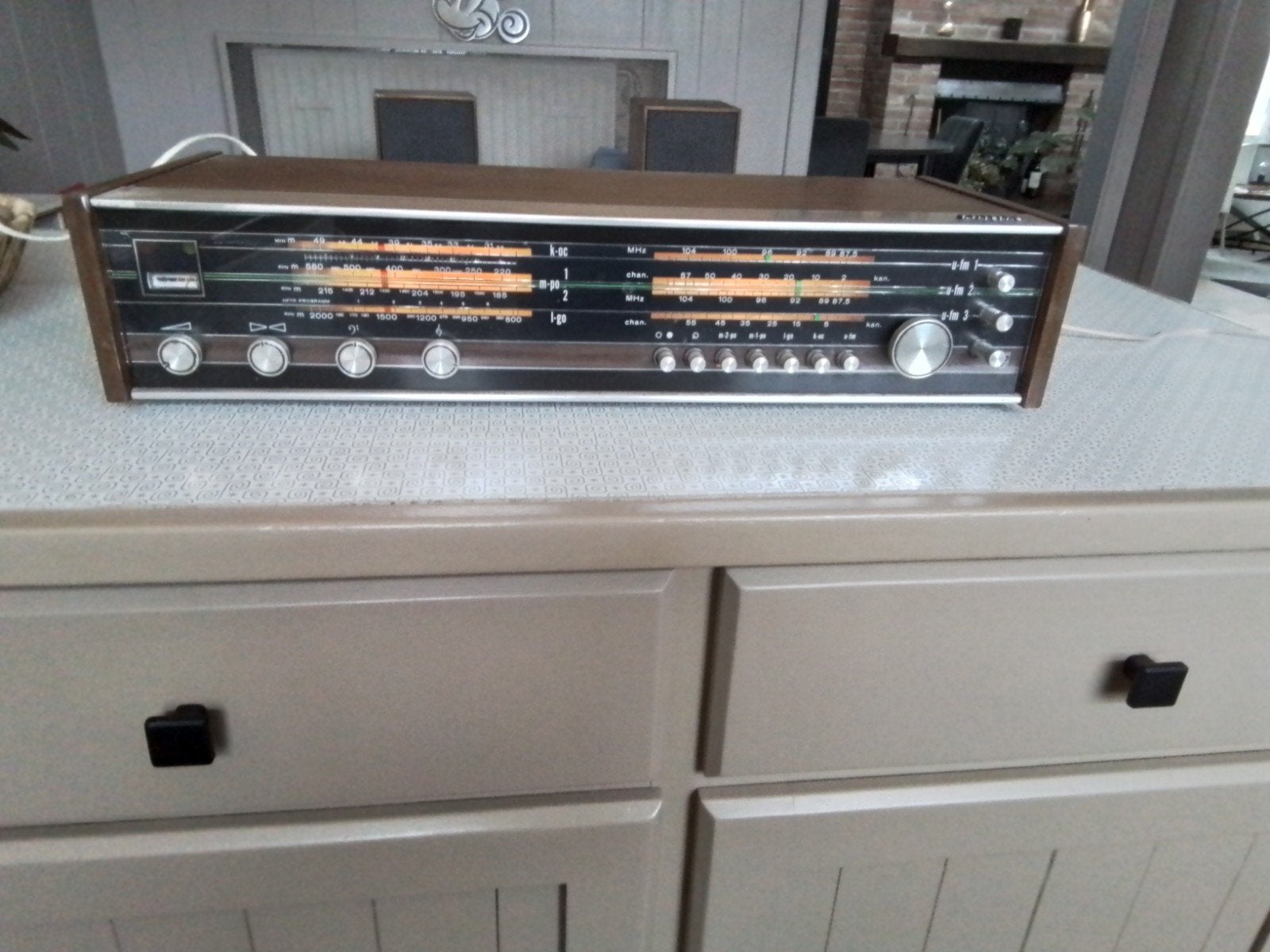 ancienne radio avec baffles. Philips., Antiek en Kunst, Ophalen