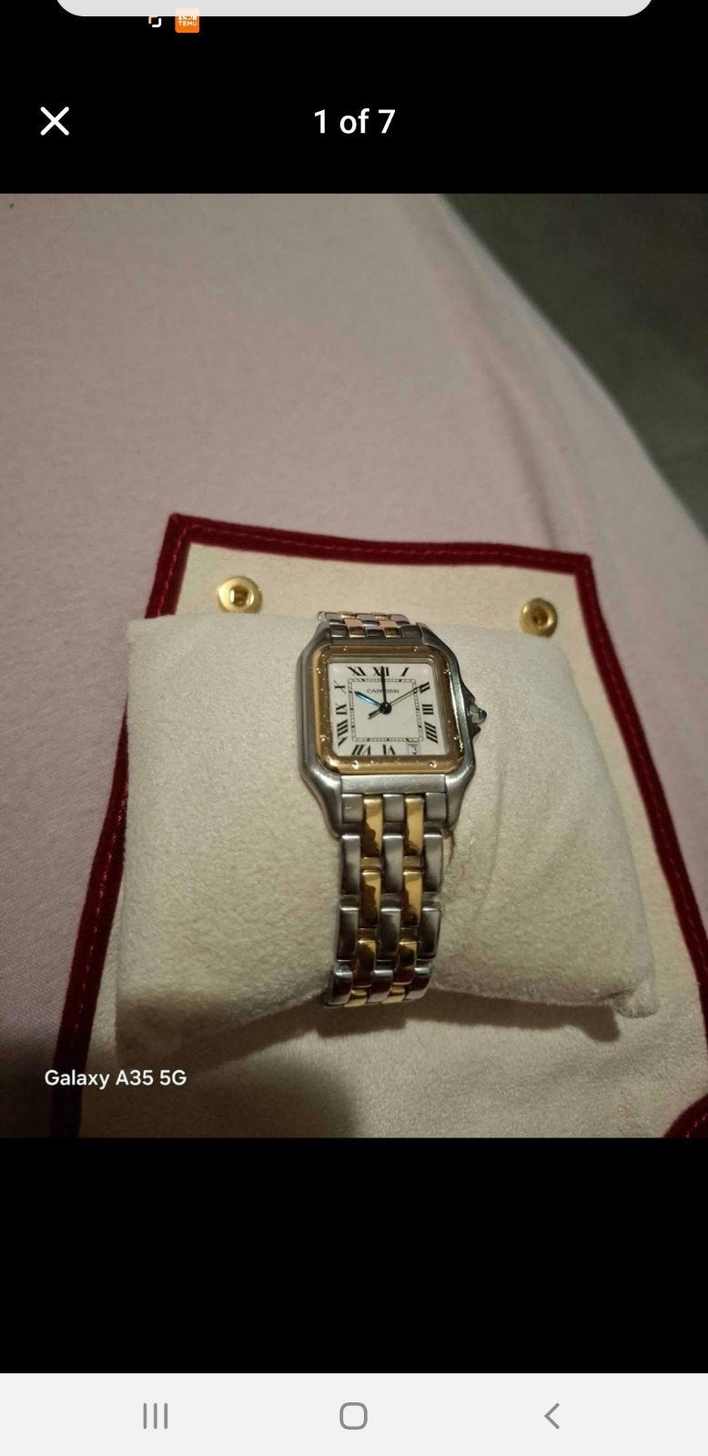 Cartier Panther horloge van 18 karaat goud en staal, uniseks, Ophalen of Verzenden, Goud, Goud