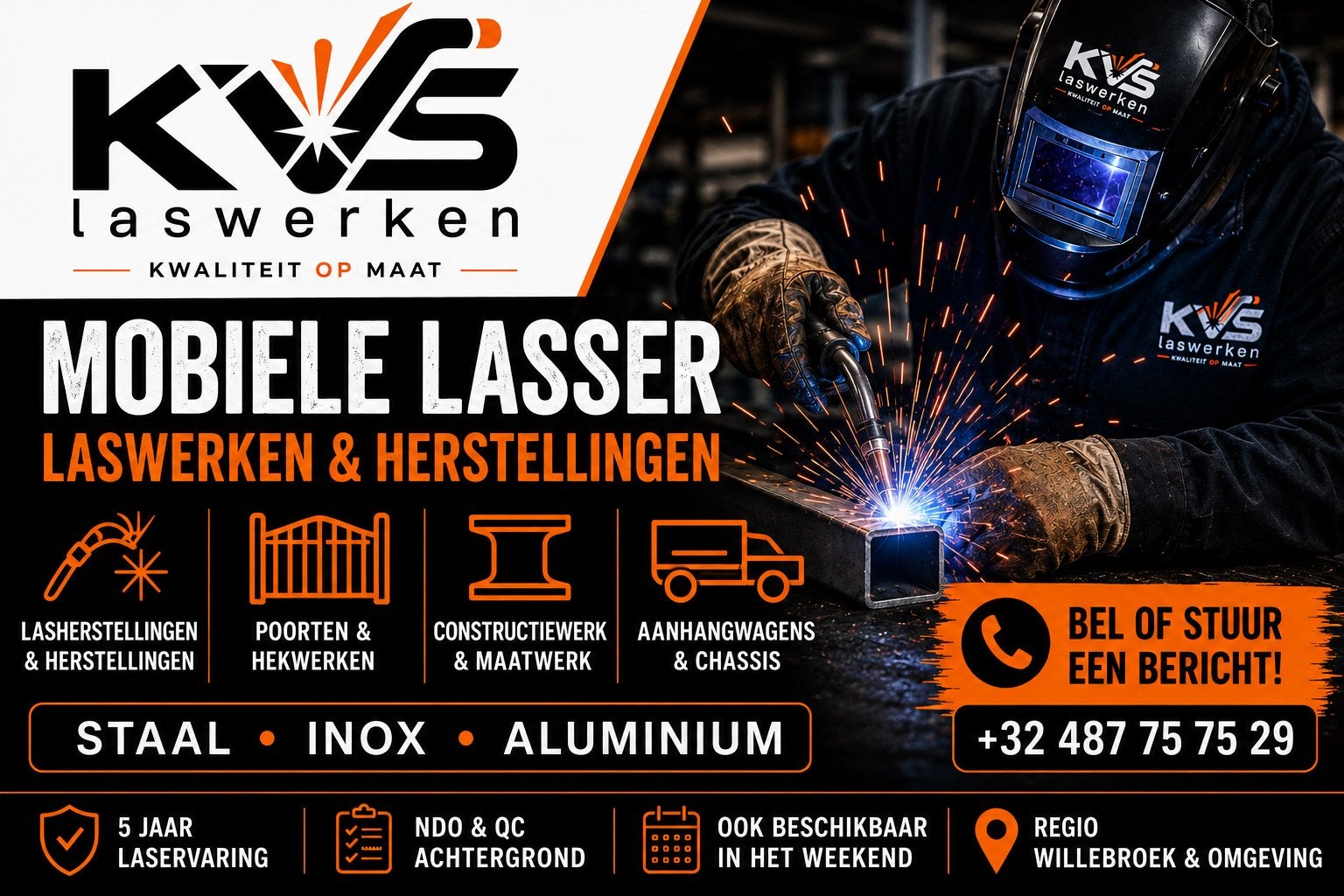 Lasser | Staal, inox & aluminium, Diensten en Vakmensen, Komt aan huis, Lassen