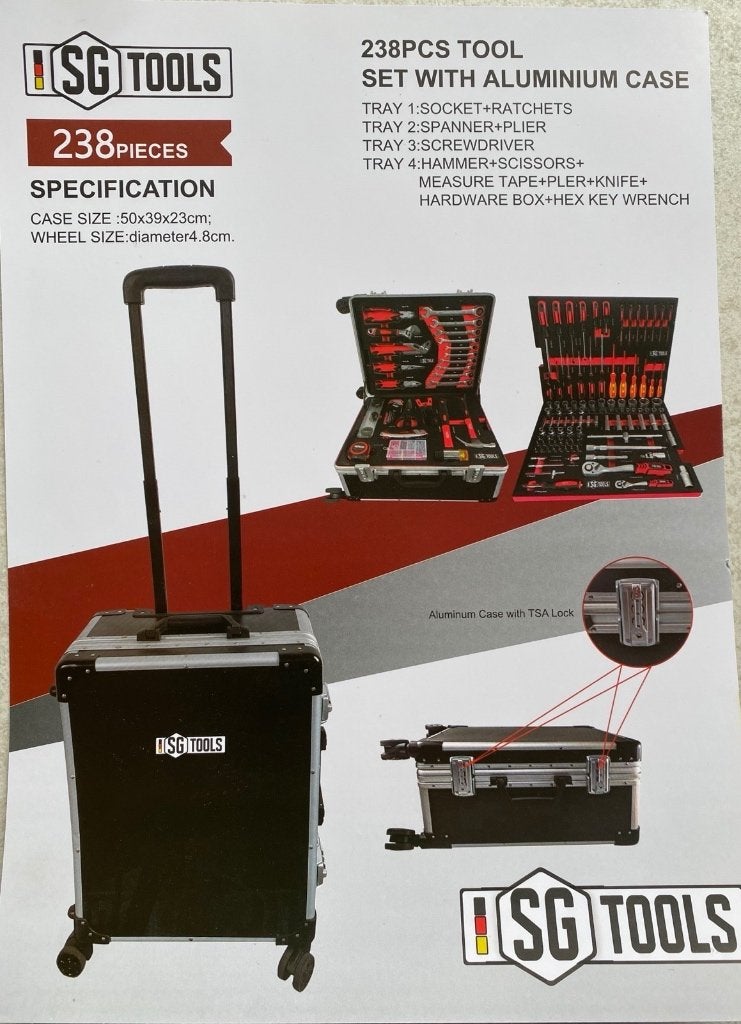 VALISE OUTILS 238 pièces SG TOOLS - NEUVE / Trolley alu, Enlèvement, Neuf