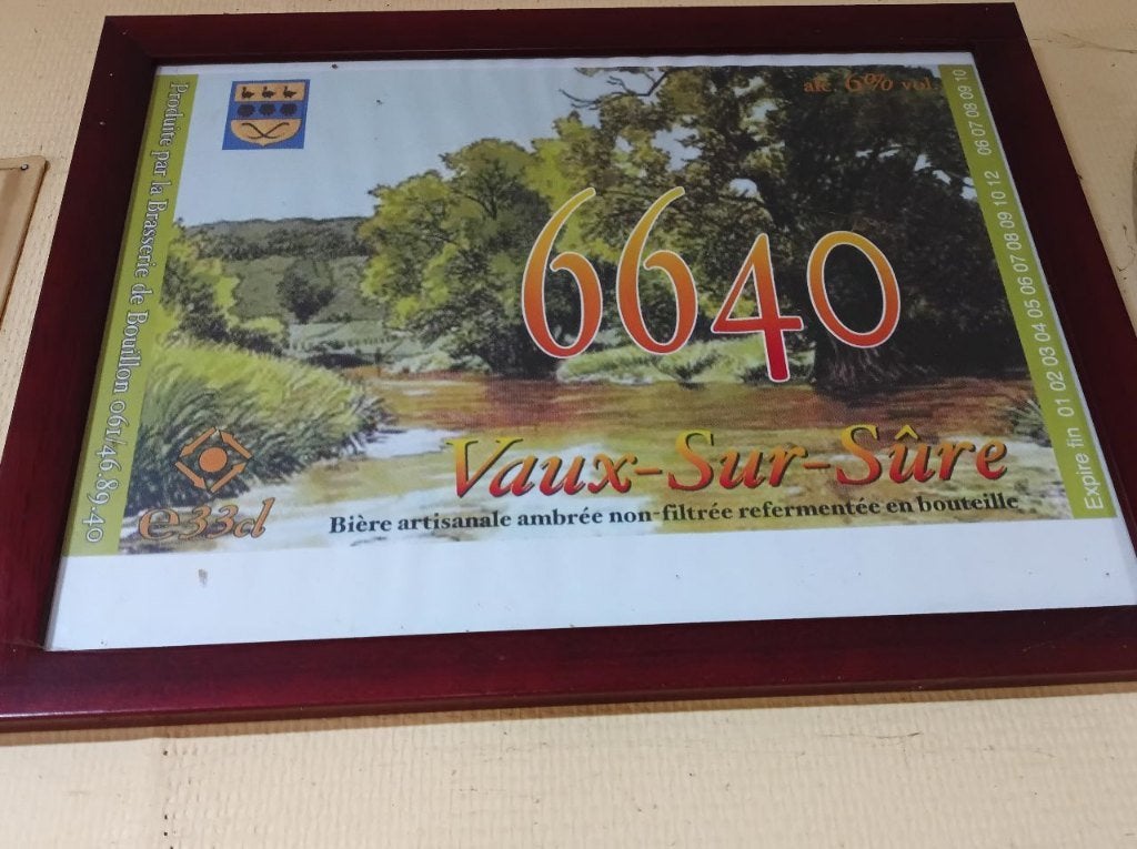 plaquette ancien de biere 6640 de vaux-sur-sure, Autos : Pièces & Accessoires, Enlèvement ou Envoi