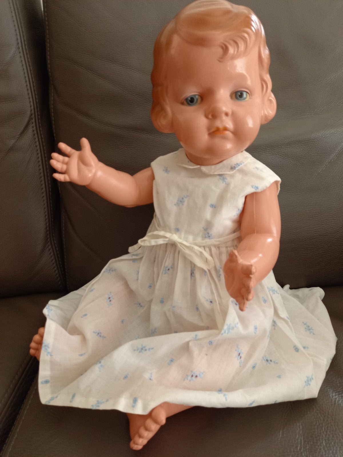 oud kinderkleedje kan ook voor grotere pop van 60cm, Verzamelen, Ophalen of Verzenden, Pop