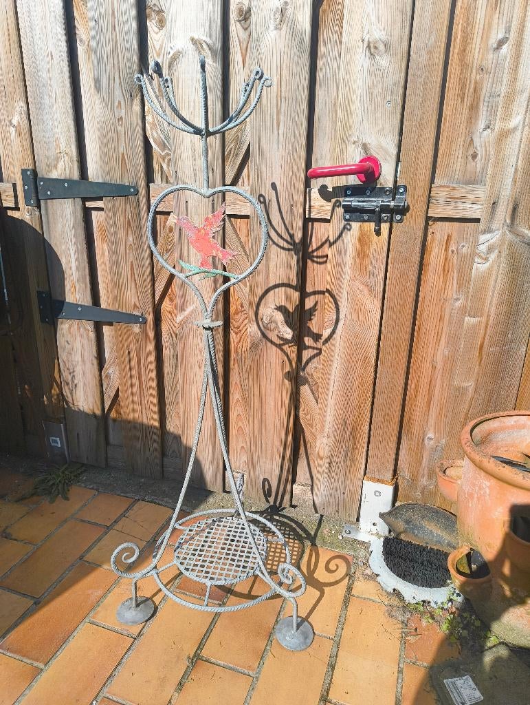 Vintage Ijzeren plantenstaander, Tuin en Terras, Ophalen, Rond, Metaal