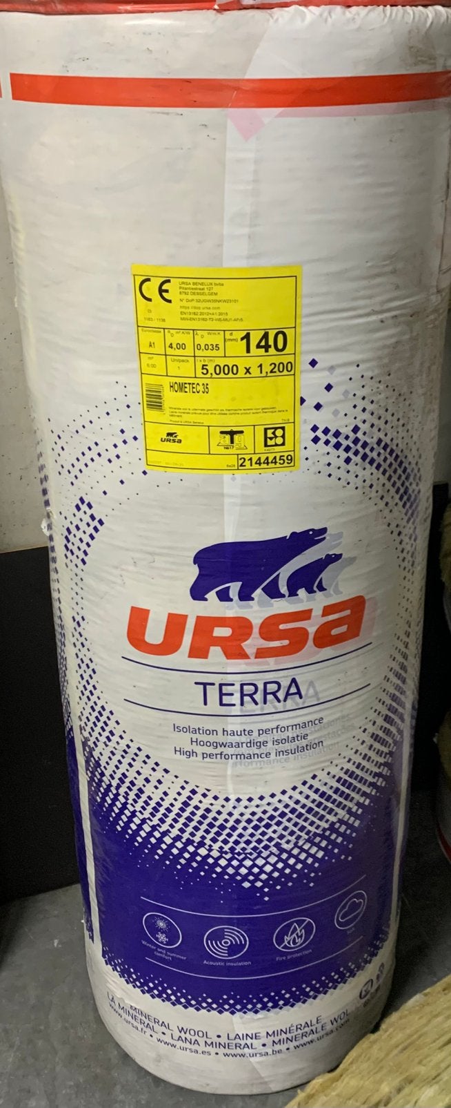 URSA Hometec isolatie, Laine de verre, Comme neuf, Enlèvement, 5 à 10 m²