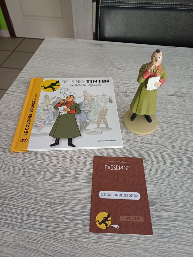 Kolonel Sponsz 37 Moulinsart officiële collectiefiguur, Ophalen of Verzenden, Kuifje, Zo goed als nieuw, Beeldje of Figuurtje