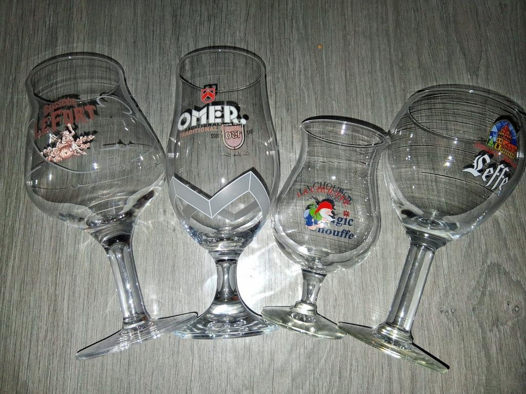 Bierglazen, Omer,Le Fort,Palm,La Chouffe,Karmeliet, Malheur, Verzamelen, Ophalen, Glas of Glazen