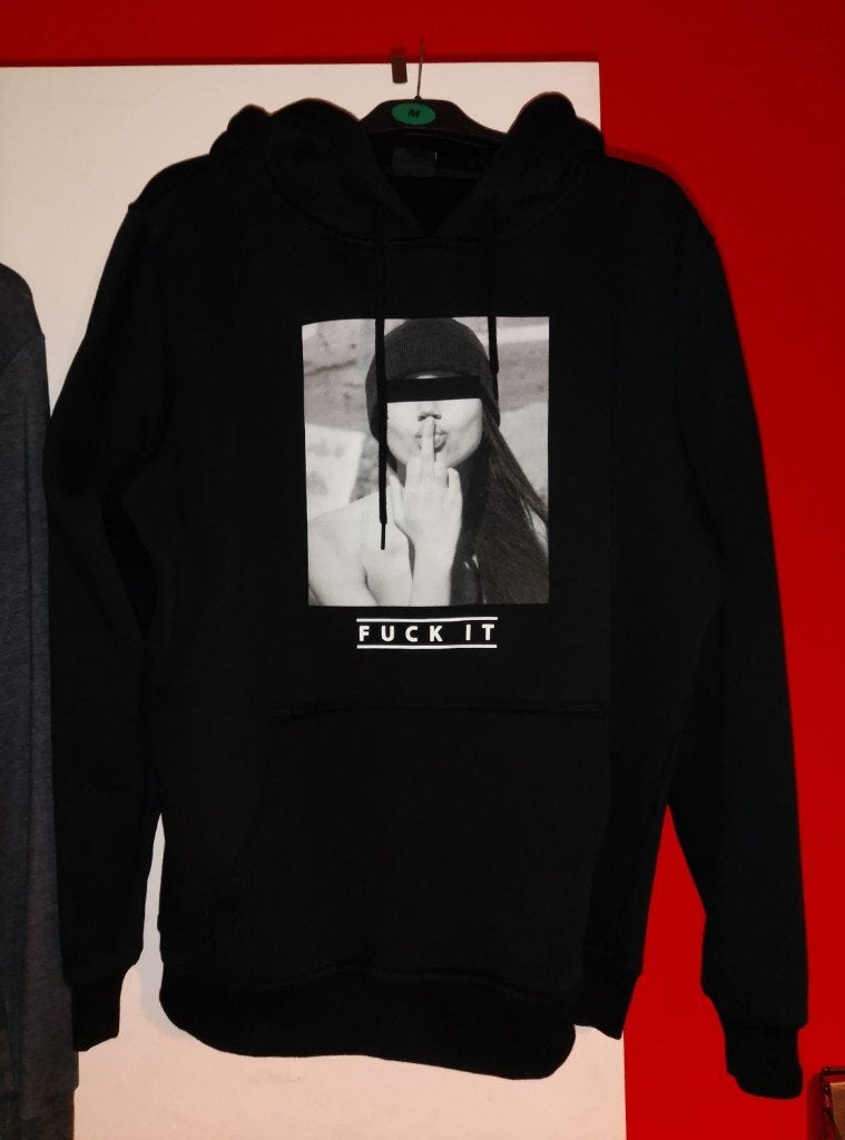 sweat à capuche « screw it », Vêtements | Femmes, Vêtements de sport, Taille 38/40 (M), Autres types, Noir, Envoi