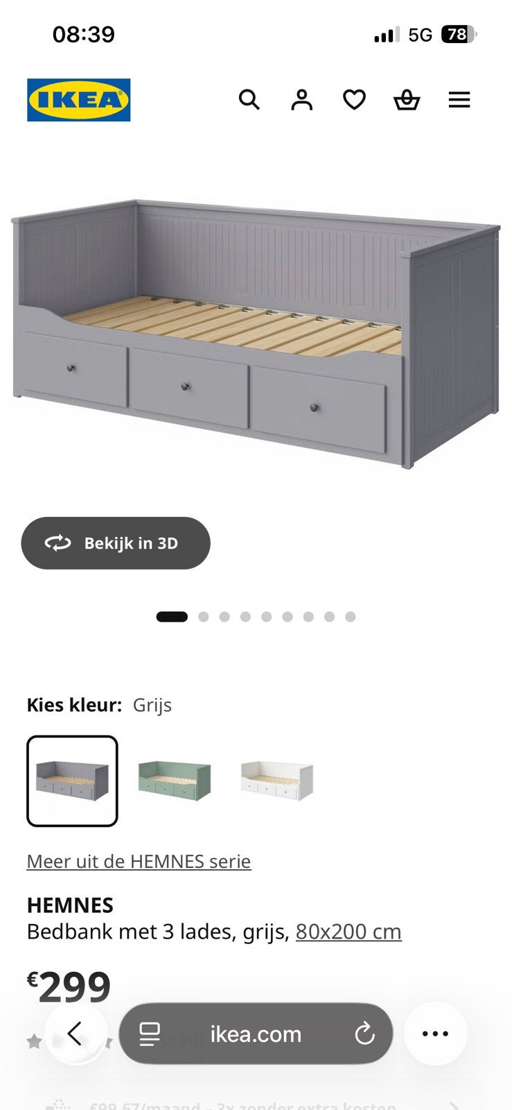 Slaapbank bed, Ophalen, Zo goed als nieuw