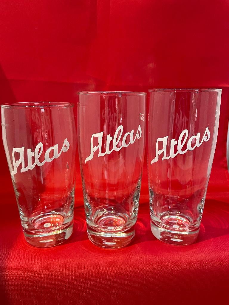 Verres à bière Atlas 25cl, Enlèvement ou Envoi, Utilisé