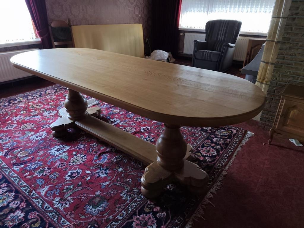Massieve eiken eetkamer – tafel + 6 stoelen, Ophalen