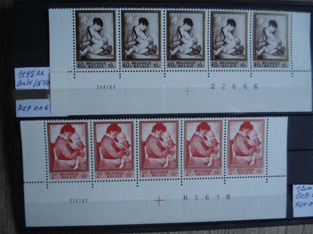 Belgique  **/mnh   Années  1969 >> 2001, Non oblitéré, Gomme originale, Envoi, Neuf