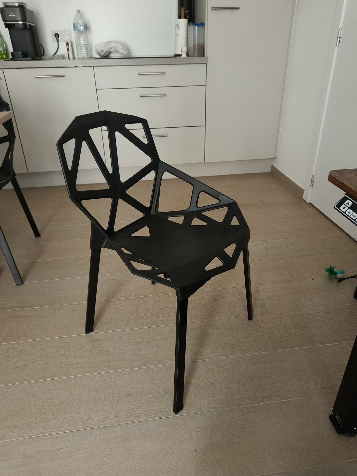 4 Geometrische kuipstoelen eetkamer, Maison & Meubles, Pièces pour table, Enlèvement