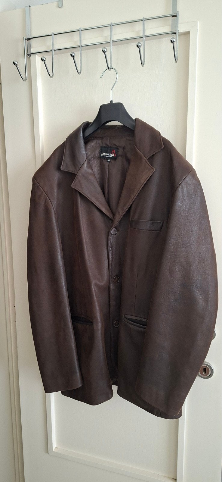 volledig lederen jas als nieuw. Geen beschadiging, Ophalen of Verzenden, Maat 56/58 (XL), Bruin