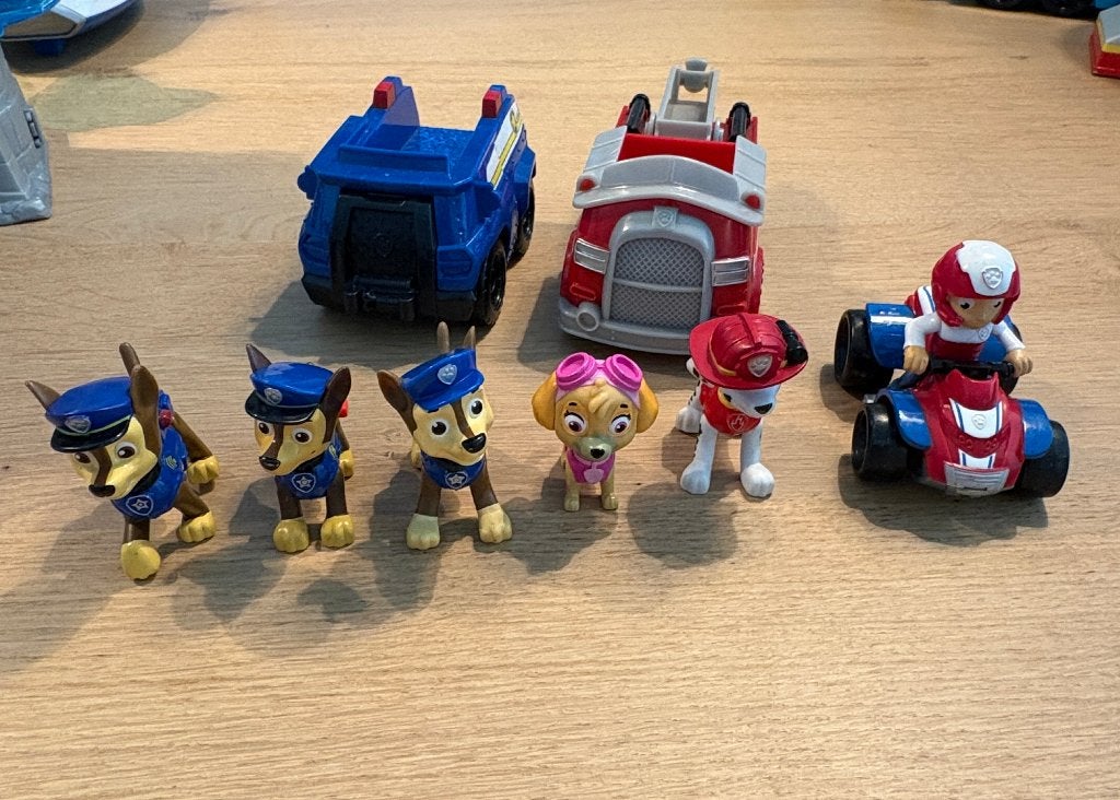 Paw Patrol figuren en wagens, Enlèvement, Comme neuf