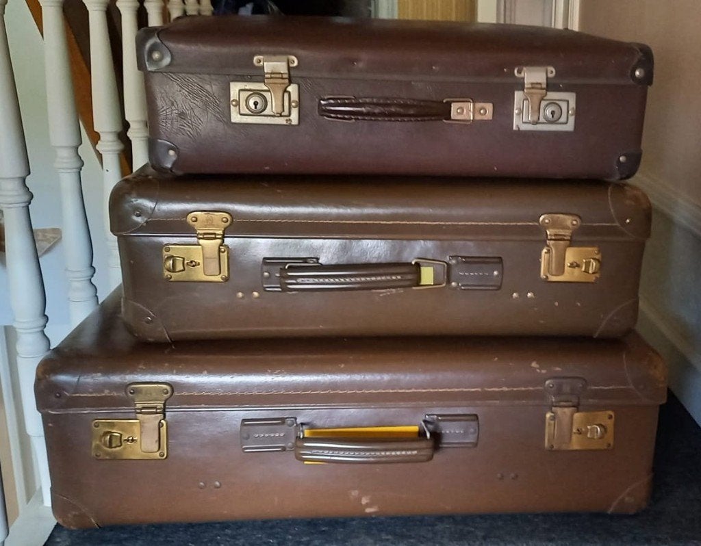 retro koffers, Ophalen, Gebruikt