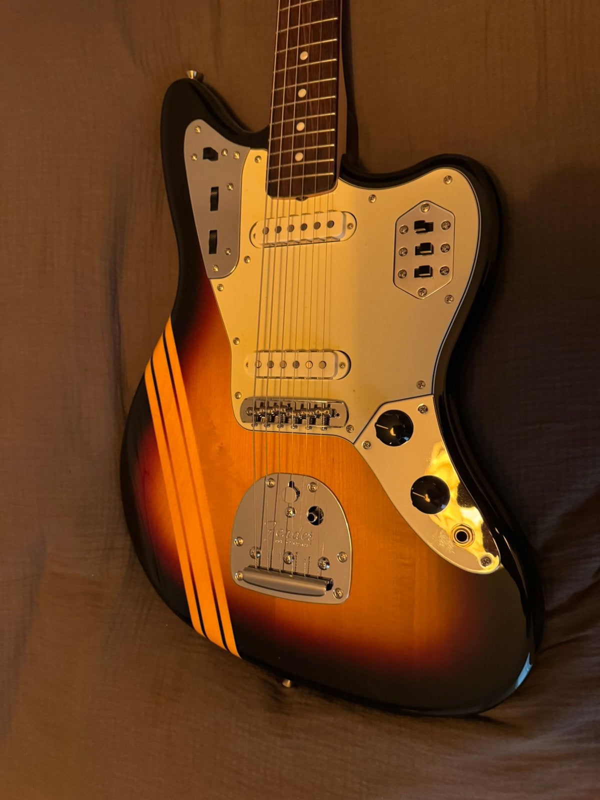 Fender made in japan jaguar met gigbag, Musique & Instruments, Instruments à corde | Guitares | Électriques, Enlèvement, Comme neuf