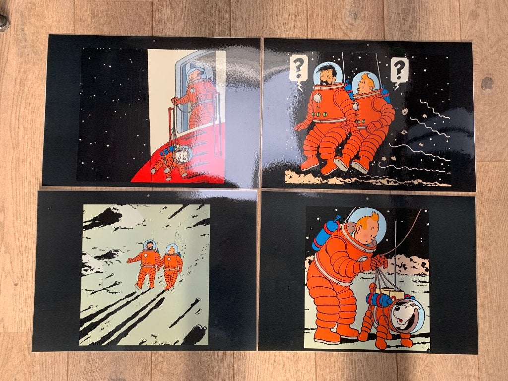 STRIPFIGUUR KUIFJE: 12 POSTERS FORMAAT A3, Ophalen of Verzenden, Kuifje, Nieuw, Plaatje, Poster of Sticker