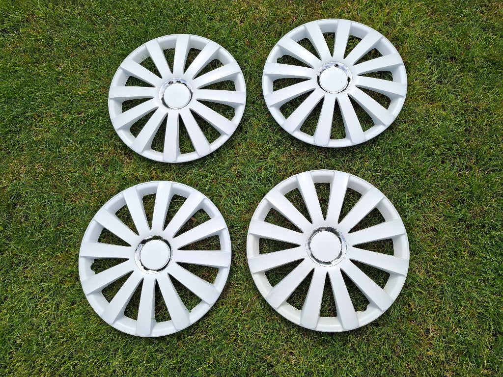 Witte 15' wieldeksels, Ophalen, Gebruikt