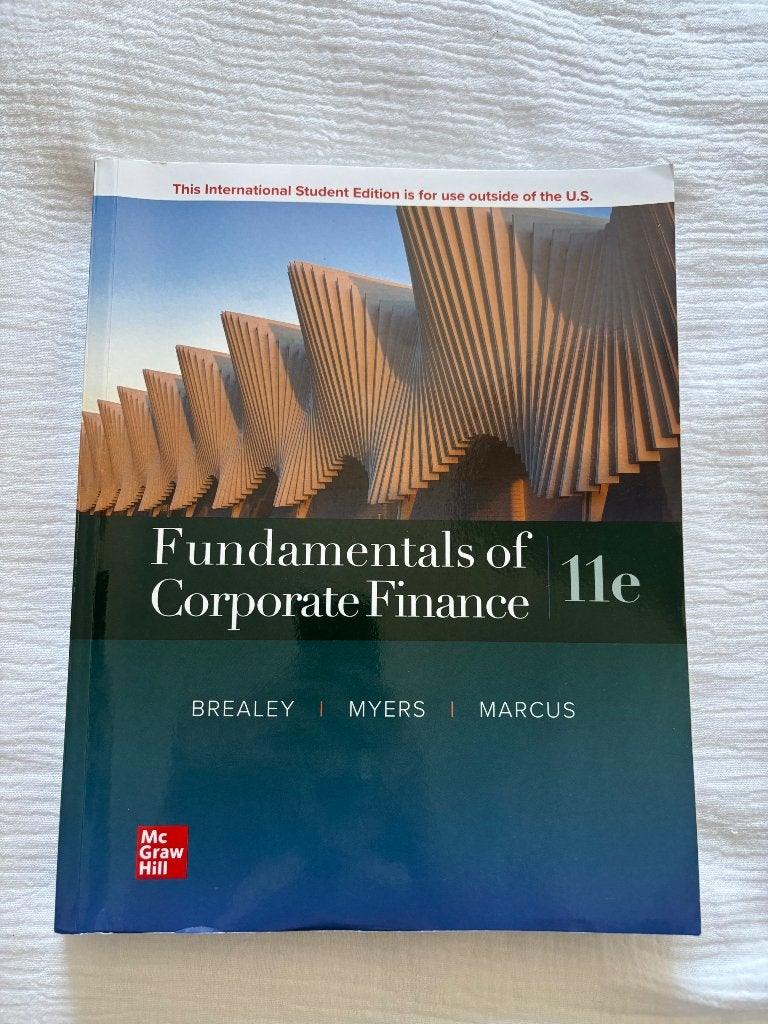 Boek Fundamentals of Corporate Finance 11e, Boeken, Ophalen, Zo goed als nieuw, Hogeschool