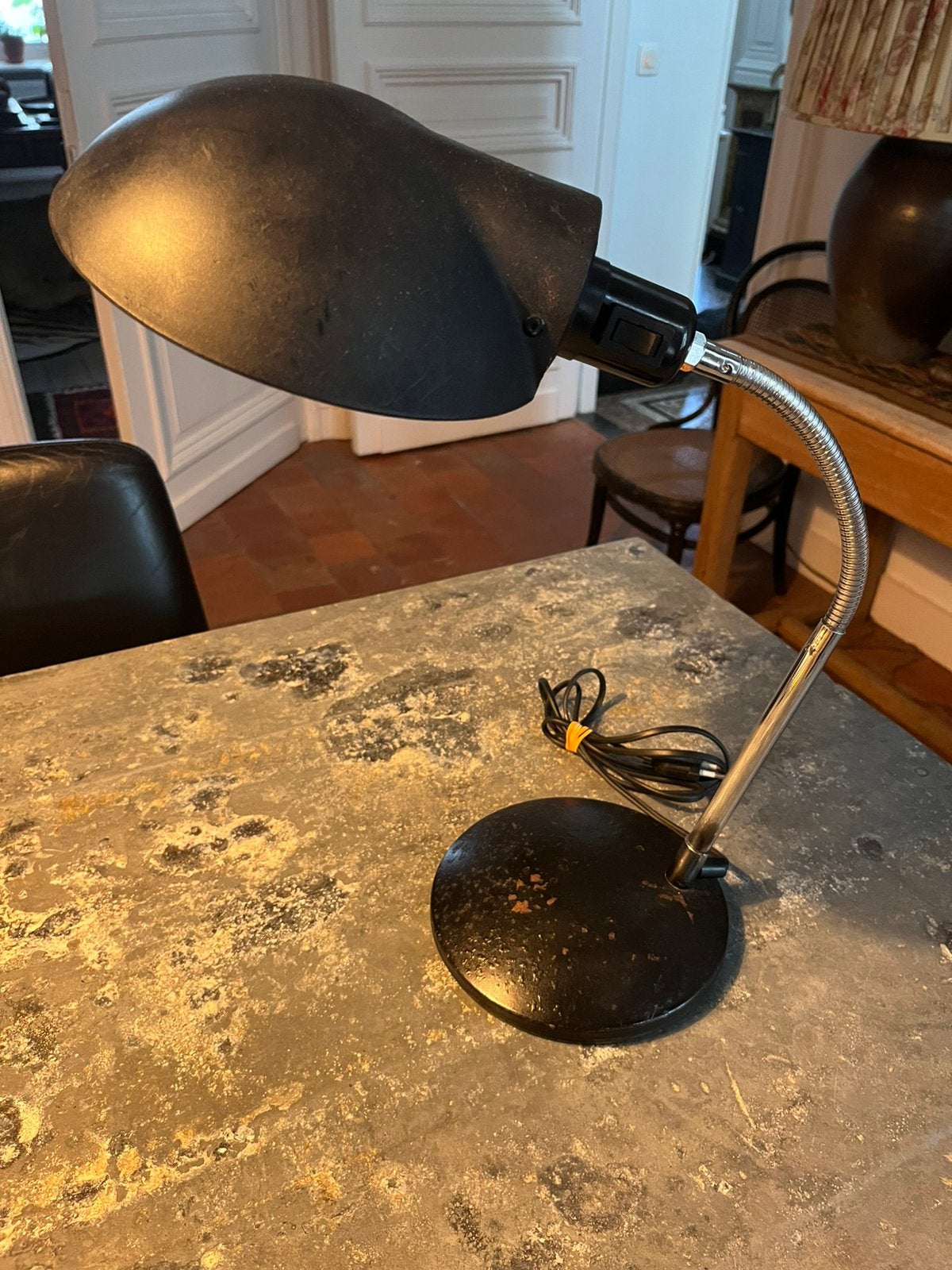 VINTAGE RETRO LAMP BUREAULAMP TAFEL FRANS ALUMINOR, Ophalen of Verzenden
