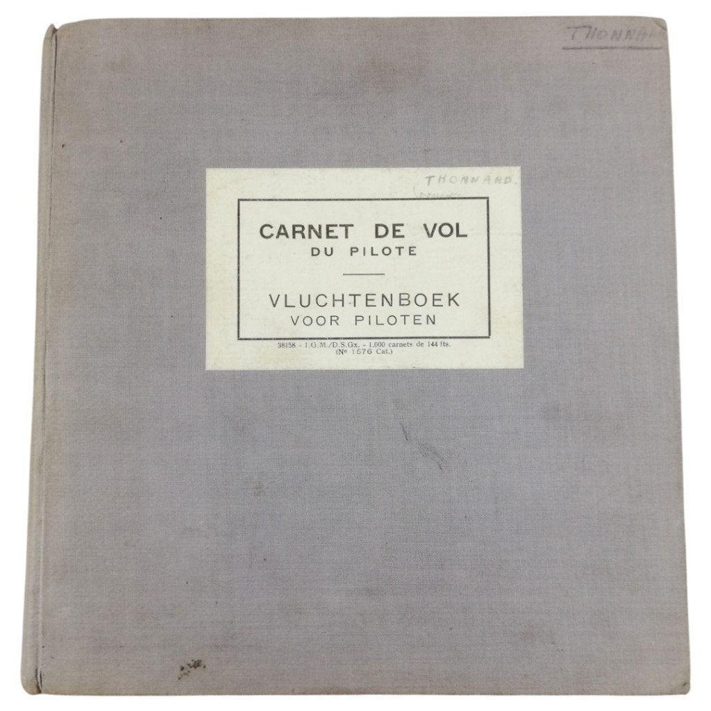 Belgische luchtmacht - Vluchtenboek+fiches - 1954-1957, Ophalen of Verzenden, Luchtmacht, Overige typen