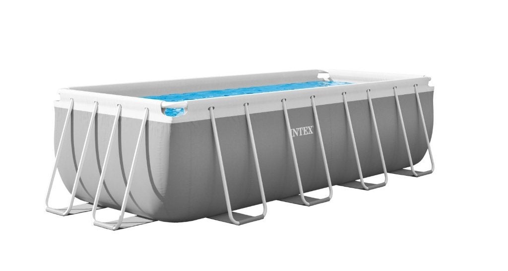 Ruim Intex-zwembad (4mx2m) met warmtepomp en accessoires, Comme neuf, Enlèvement, Rectangulaire, 400 cm ou plus