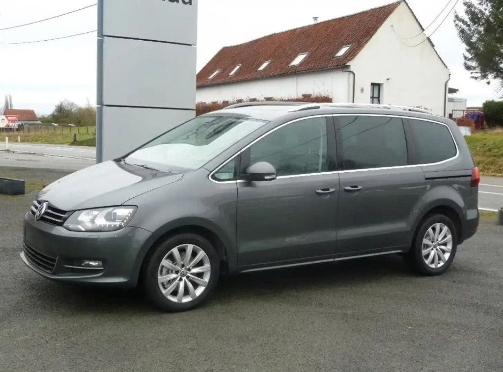 Volkswagen Sharan 2.0 TDi SCR Highline, Autos, Cuir, Argent ou Gris, Achat, 7 places