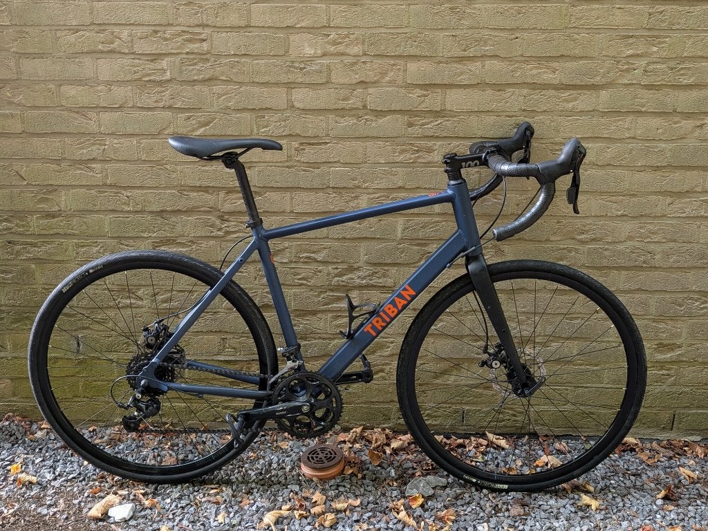 Triban RC120 Disc – Maat L (inclusief Look Keo-pedalen), Fietsen en Brommers, 28 inch, Gebruikt, Heren, Aluminium