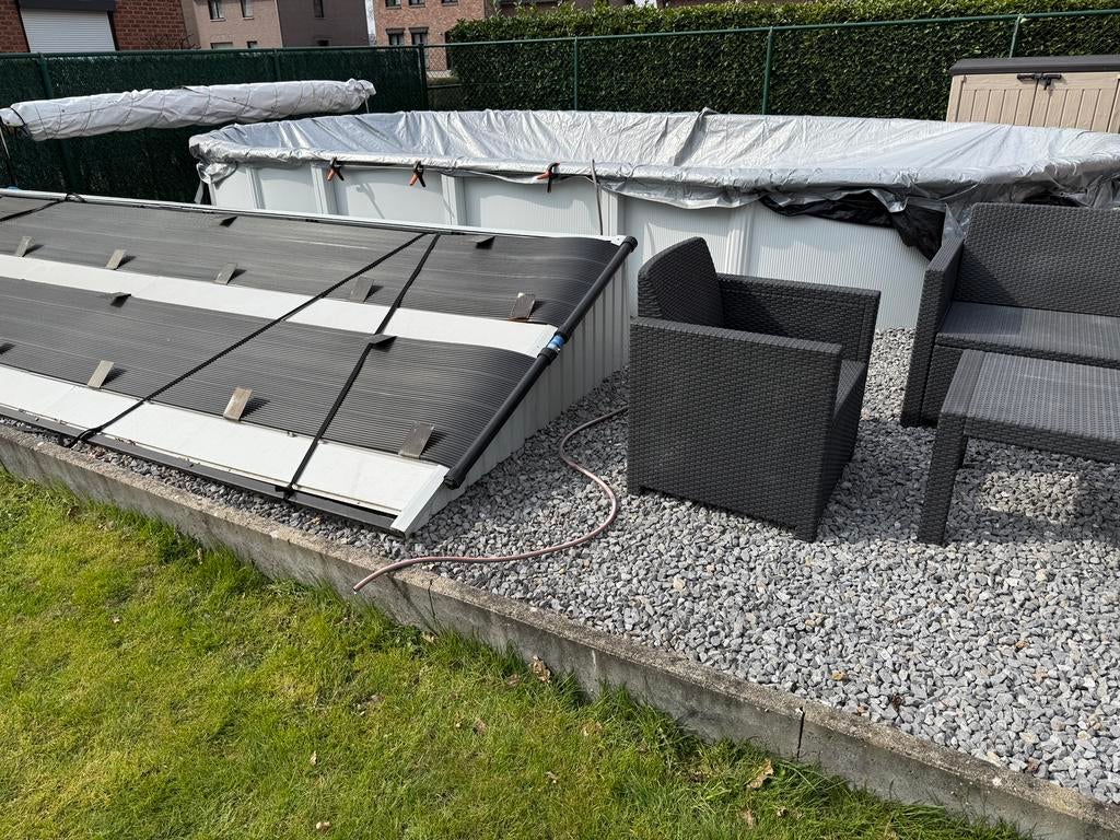 Zwembad 7m30 x 3m75 in of opbouw, Tuin en Terras, Ophalen