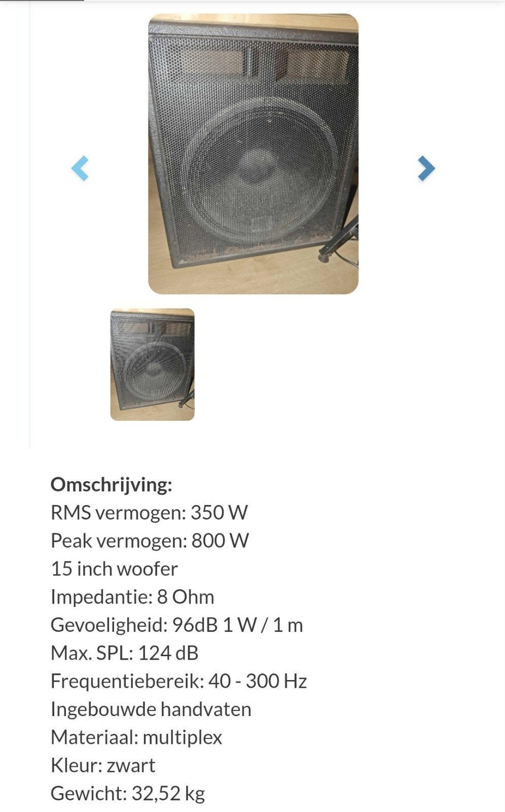 Lem HP-350S Hurricane - passief sub woofer 350W, Ophalen