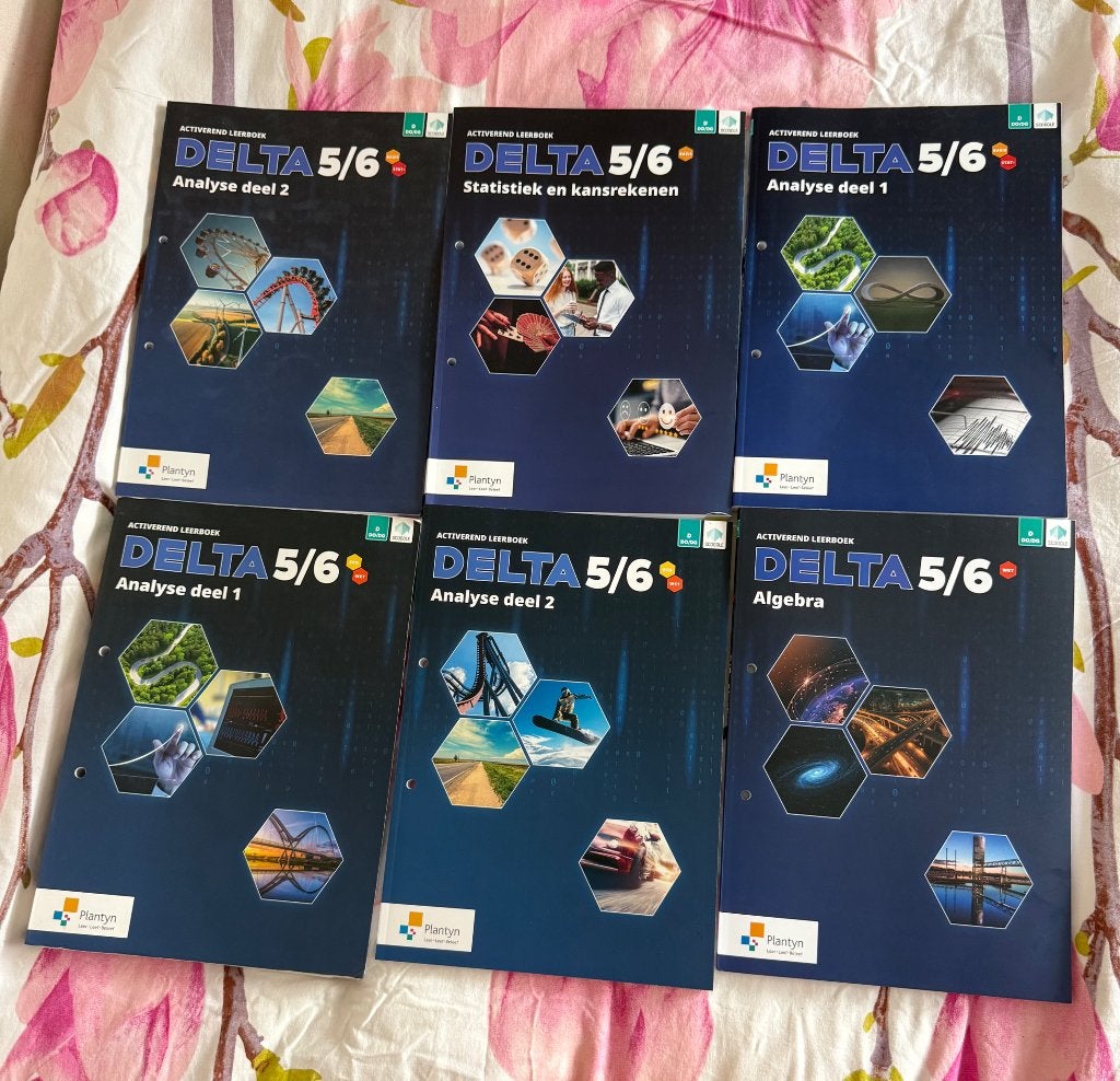 Delta 5/6 wiskunde 2e graad, Boeken, ASO, Wiskunde A, Plantyn, Nieuw