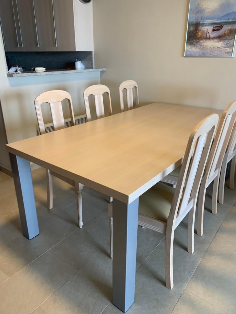 Eettafel, Huis en Inrichting, Tafels | Eettafels, Ophalen, 100 tot 150 cm, Zo goed als nieuw, Vijf personen of meer