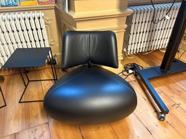 PALLONE FREE CHOICE 1-ZIT LEDER PA SENSO BLACK MATT, Huis en Inrichting, Ophalen, Eenpersoons, 75 tot 100 cm, Zo goed als nieuw