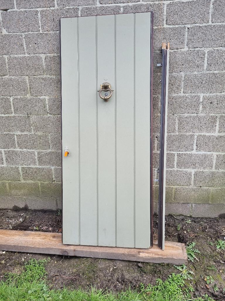 Stevige voordeur  buitendeur, Doe-het-zelf en Bouw, Ophalen, Gebruikt, 80 tot 100 cm, 215 cm of meer