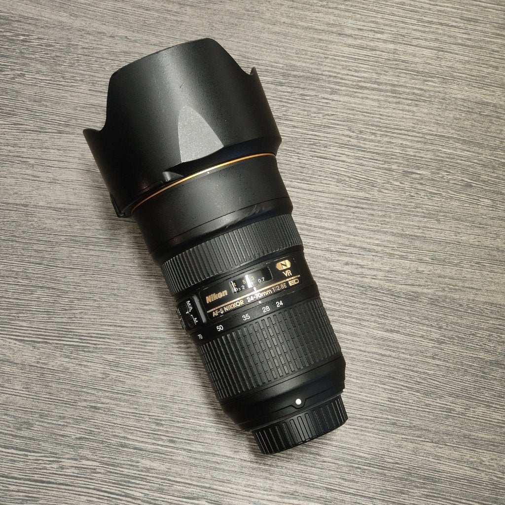 NIKON-objectief van NIKKOR 24-70 mm f/2.8E ED VR, Audio, Tv en Foto, Foto | Lenzen en Objectieven, Gebruikt, Nikon, Autofocus