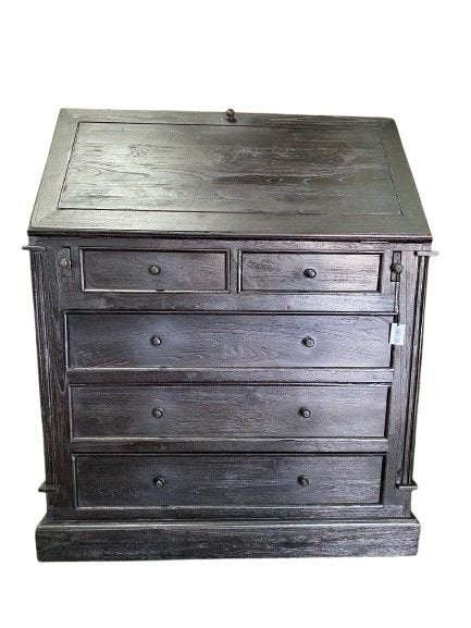 Biro secretaire teak, Ophalen, Zo goed als nieuw