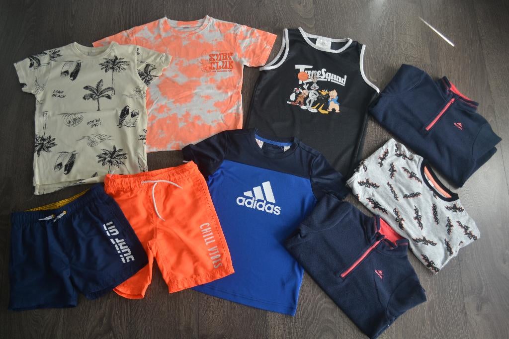 Lots vêtements garçon 7/8 ans: chemisettes, t-shirts, pulls, Enlèvement ou Envoi, Utilisé, Garçon, Autres types