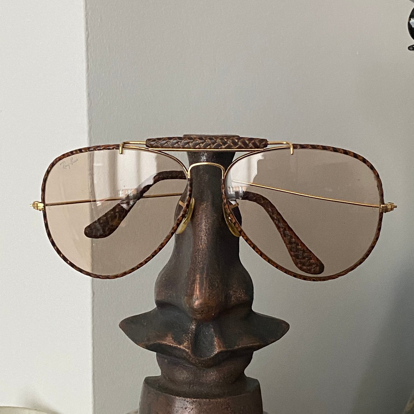 Rayban Leathers Fotochromatisch, vintage - perfect, Ophalen of Verzenden, Zo goed als nieuw, Bril