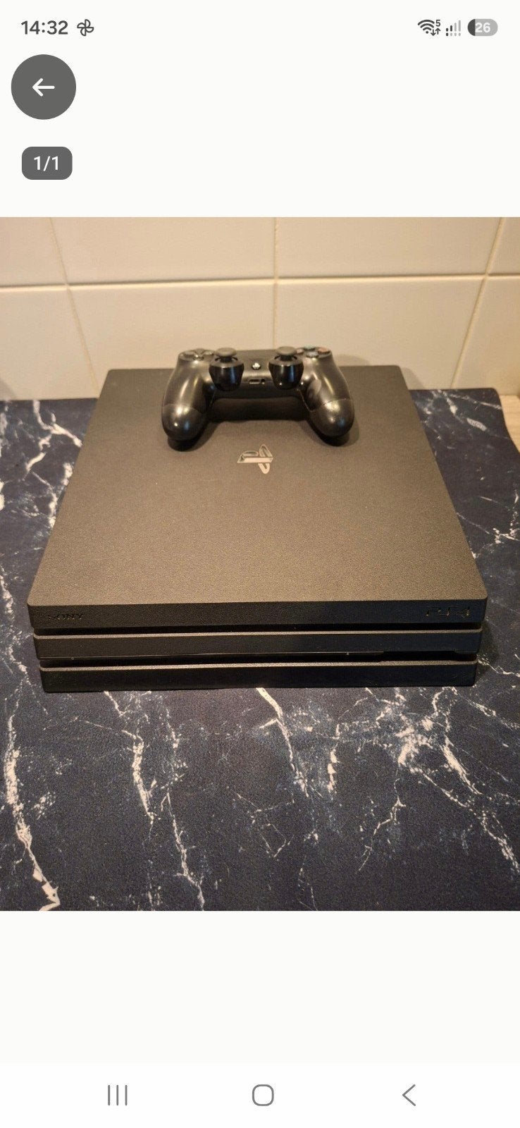PS4 PRO 1TB 1 Controller, Games en Spelcomputers, Ophalen, Gebruikt, 1 TB, Met 1 controller
