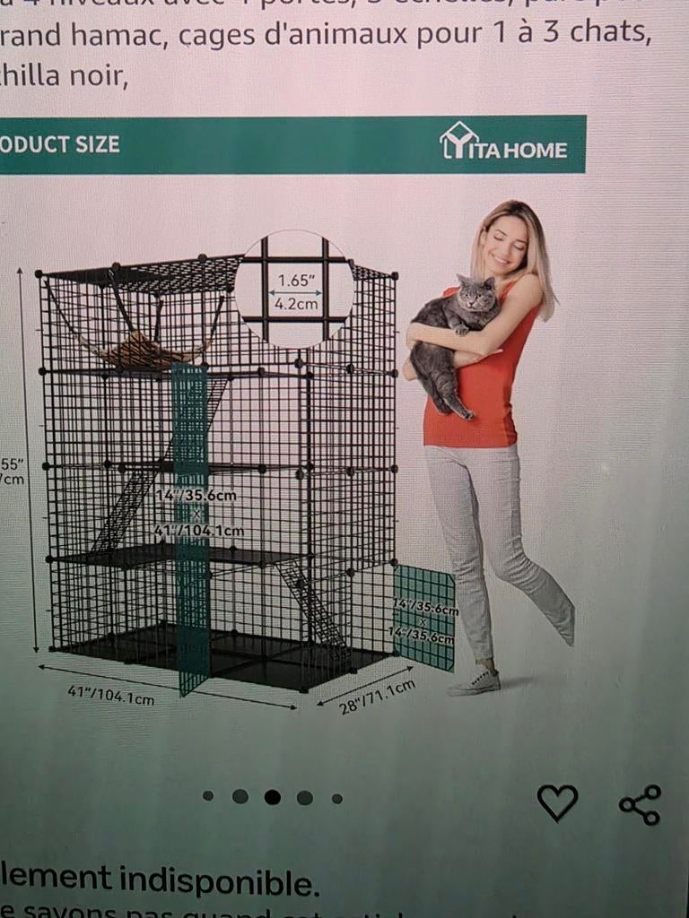 À vendre cage à chat, Enlèvement