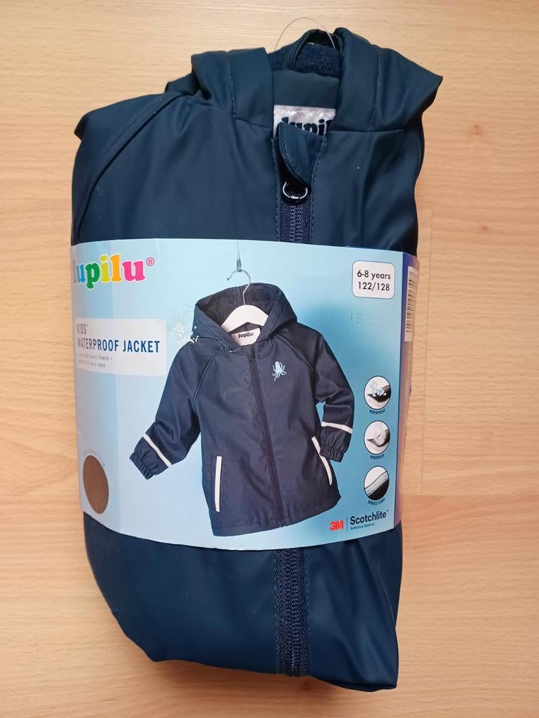Regenjas met fleece maat 122-128 Lupilu NIEUW, Enlèvement, Neuf, Lupilu, Manteau