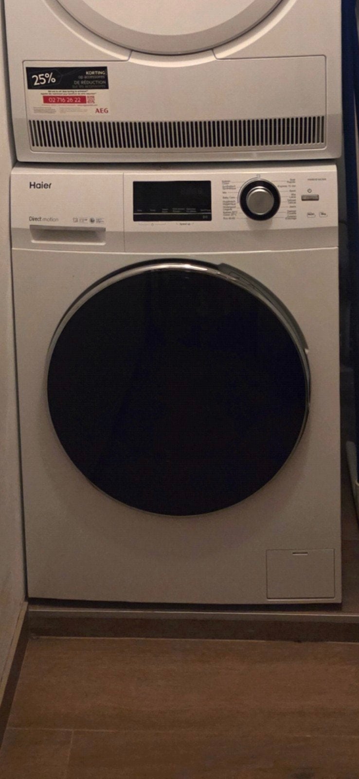 Wasmachine Haier HW80-B16636N, Electroménager, 85 à 90 cm, Programme lavage à la main, Comme neuf, Chargeur frontal