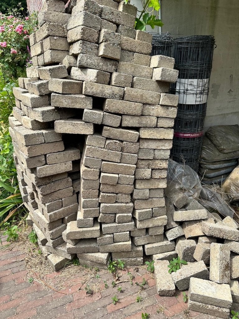 Betonklinkers, Béton, Enlèvement, Utilisé, Briques