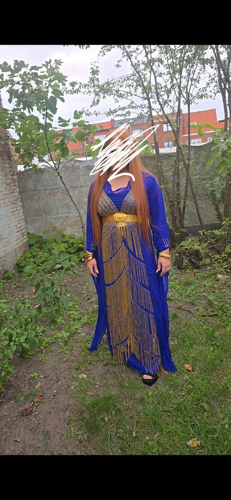 koerdische kleed koningsblauw, Enlèvement