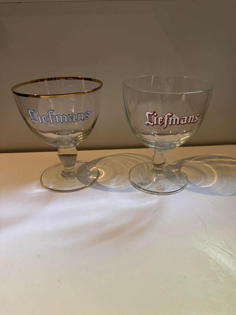 2 glazen Liefmans, Ophalen of Verzenden, Gebruikt, Bierglas